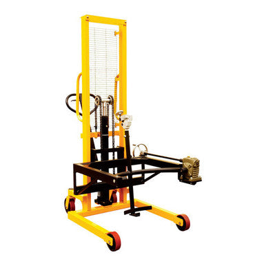 The 350kg Drum Barrel Tilter Tipper Trolley is a heavy-duty steel drum handling trolley designed to securely lift, tilt, and pour from 205L drums. It features a sturdy steel frame, ergonomic tipping mechanism, and industrial swivel castors for smooth maneuverability and controlled dispensing in warehouses and manufacturing facilities.