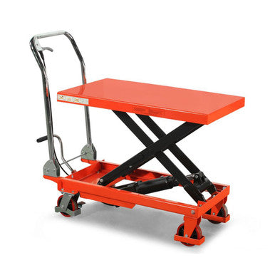 The 500kg Manual Scissor Table is a durable hydraulic lifting platform, featuring a foot-operated hydraulic pump, reinforced steel frame, and lockable swivel castors. Designed for safe and efficient lifting, it is ideal for industrial, warehouse, and workshop applications.