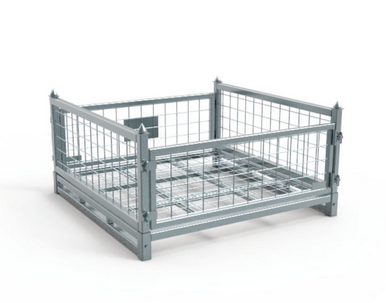 Stillage Cage Mesh Base Half Height
